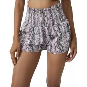 NWT Free People Movement The Way Home Anaconda‎ Venom Combo Snakeskin Shorts